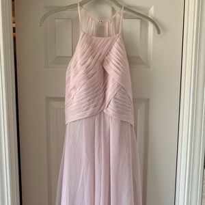 Light pink Azazie bridesmaid dress